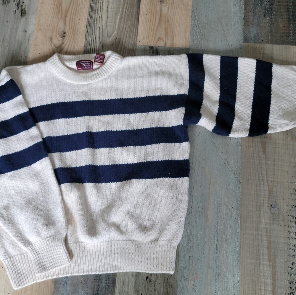 Sweater w Navy Stripes M